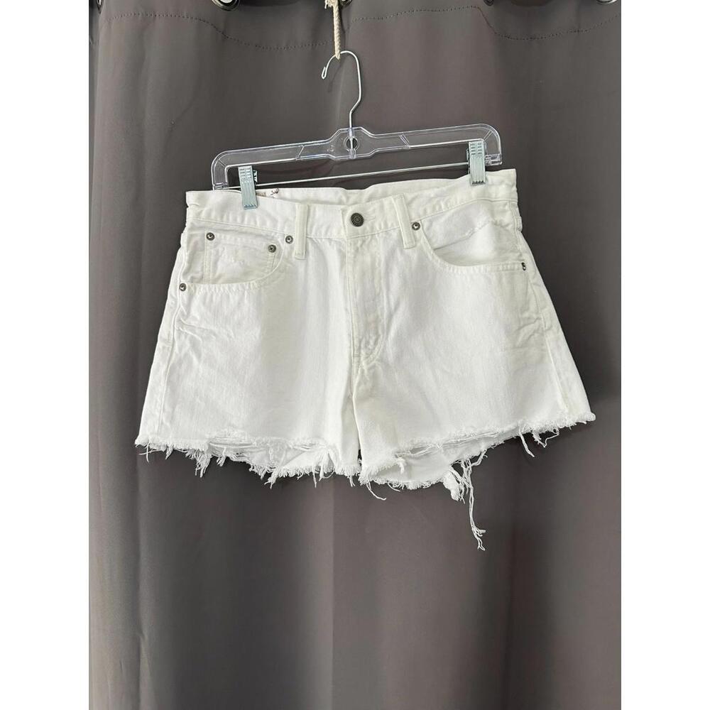 Polo Ralph Lauren Crosby Shorts – White Denim, Size 28, Frayed Hem, Authentic RL - Picture 2 of 9
